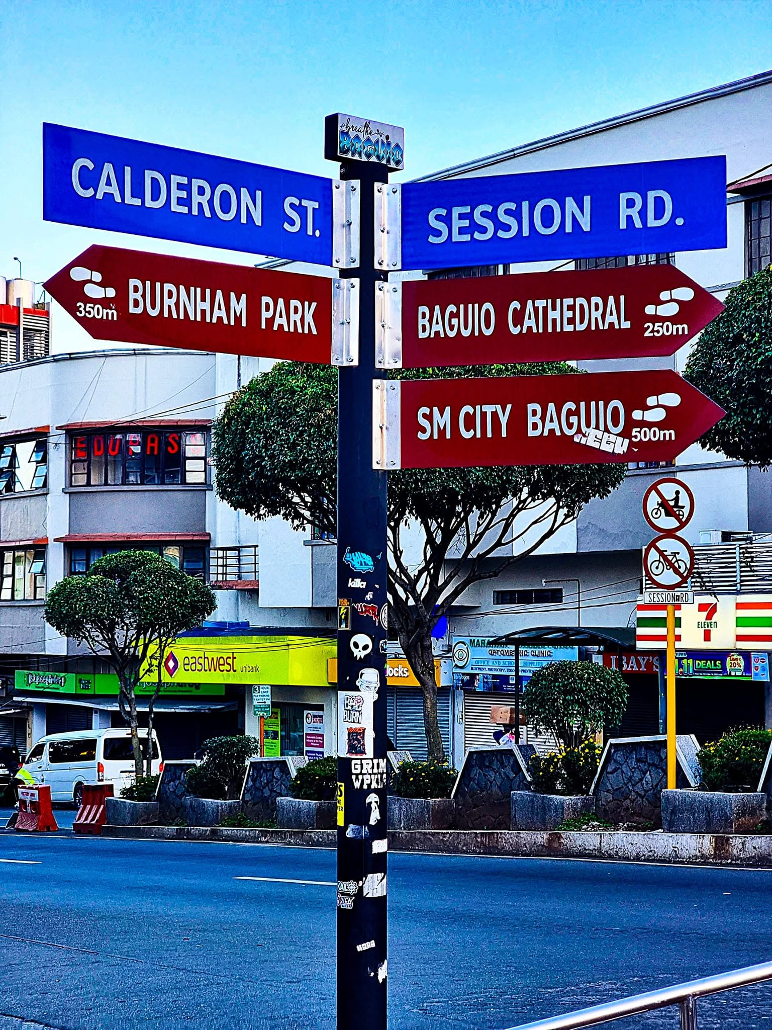 Session Road Name Sign Post